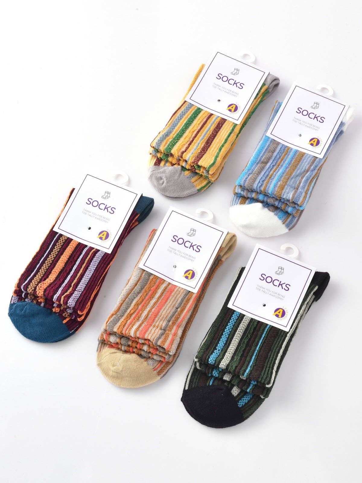 Rufia - Bohemian Colorblock Striped Socks