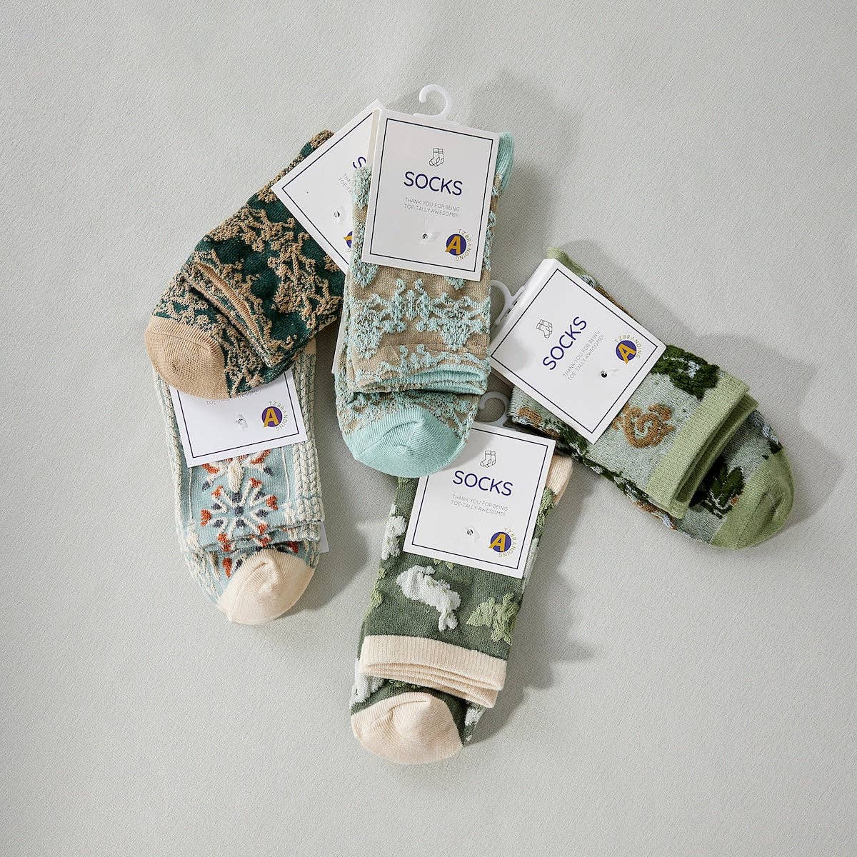 Rufia - Retro Embossed Women's Socks