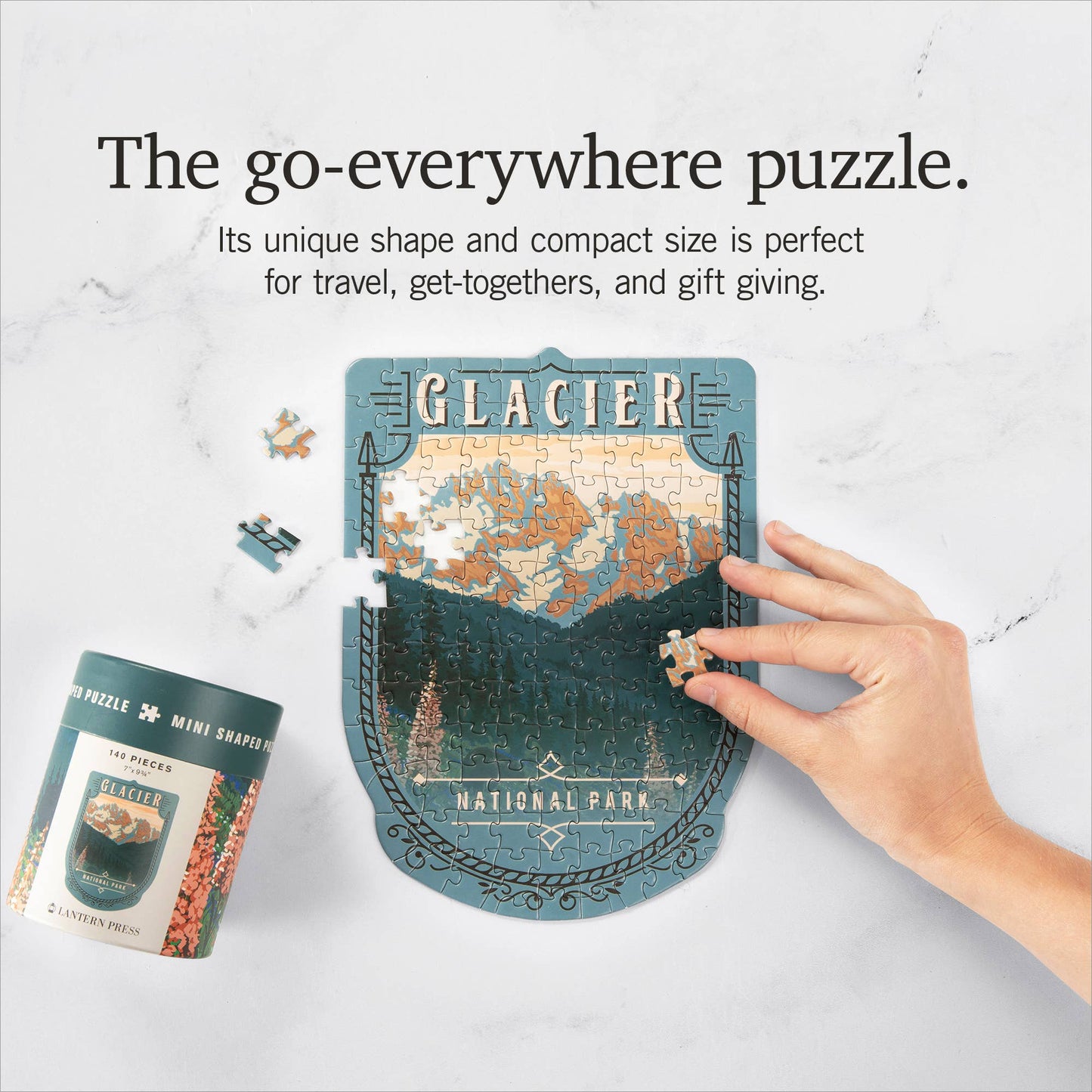 Glacier - Mini Puzzle, Protect Our National Parks
