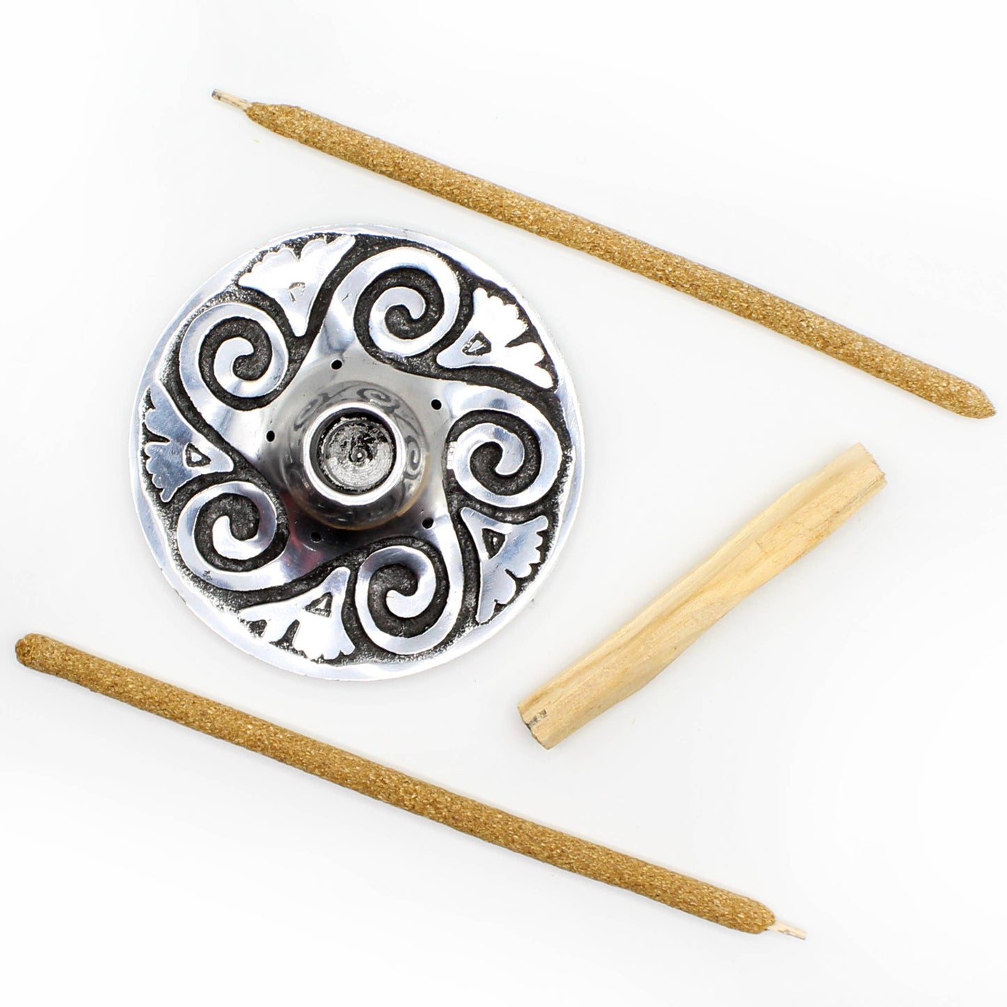 Swirl Palo Santo, Incense, and 5/8" Chime Candle Holder