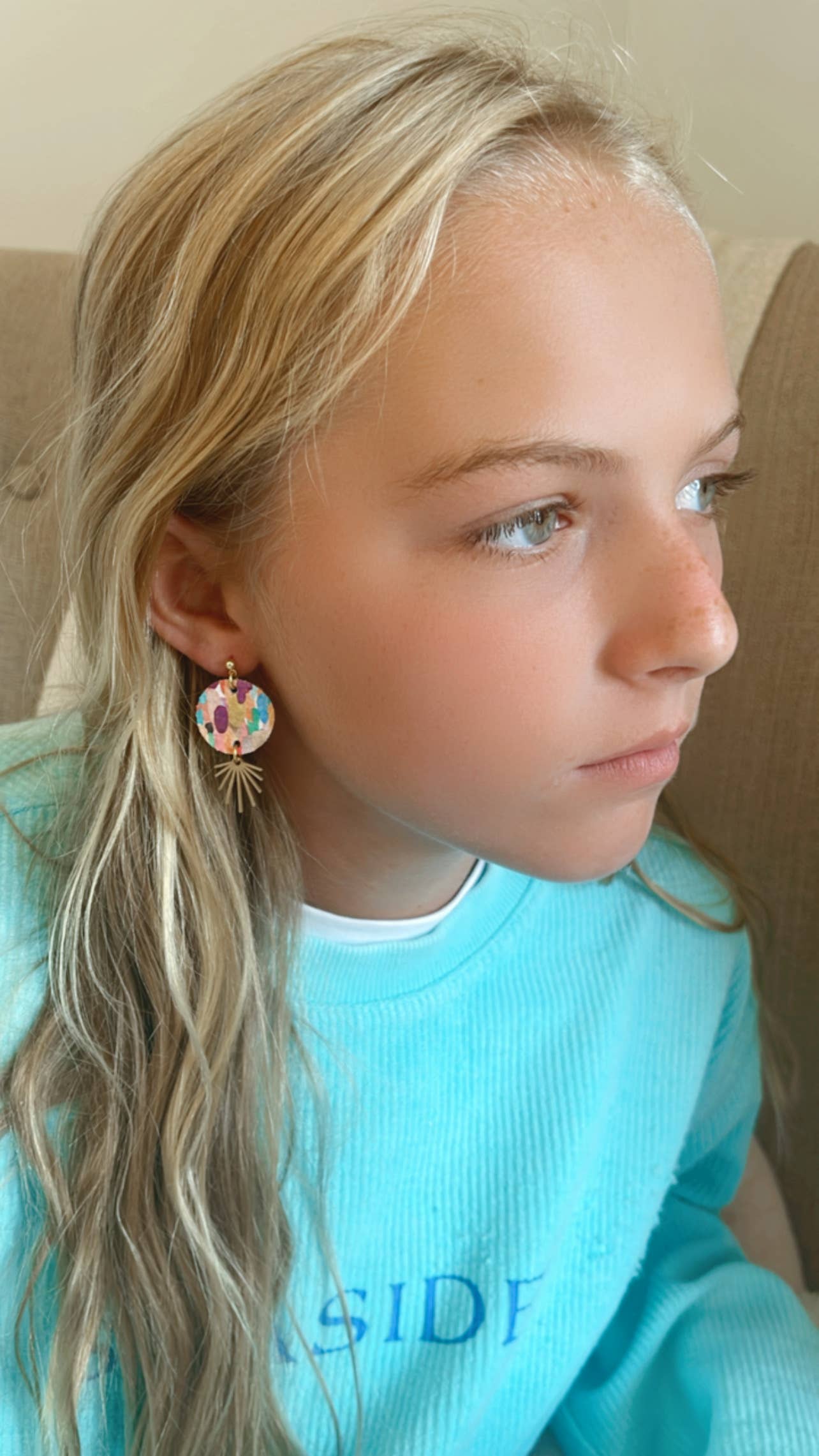 Ellie Frank Mini Leather Earring