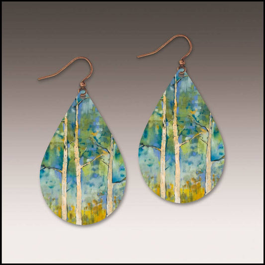 Springtime Aspen Petal Drop Handmade Earrings