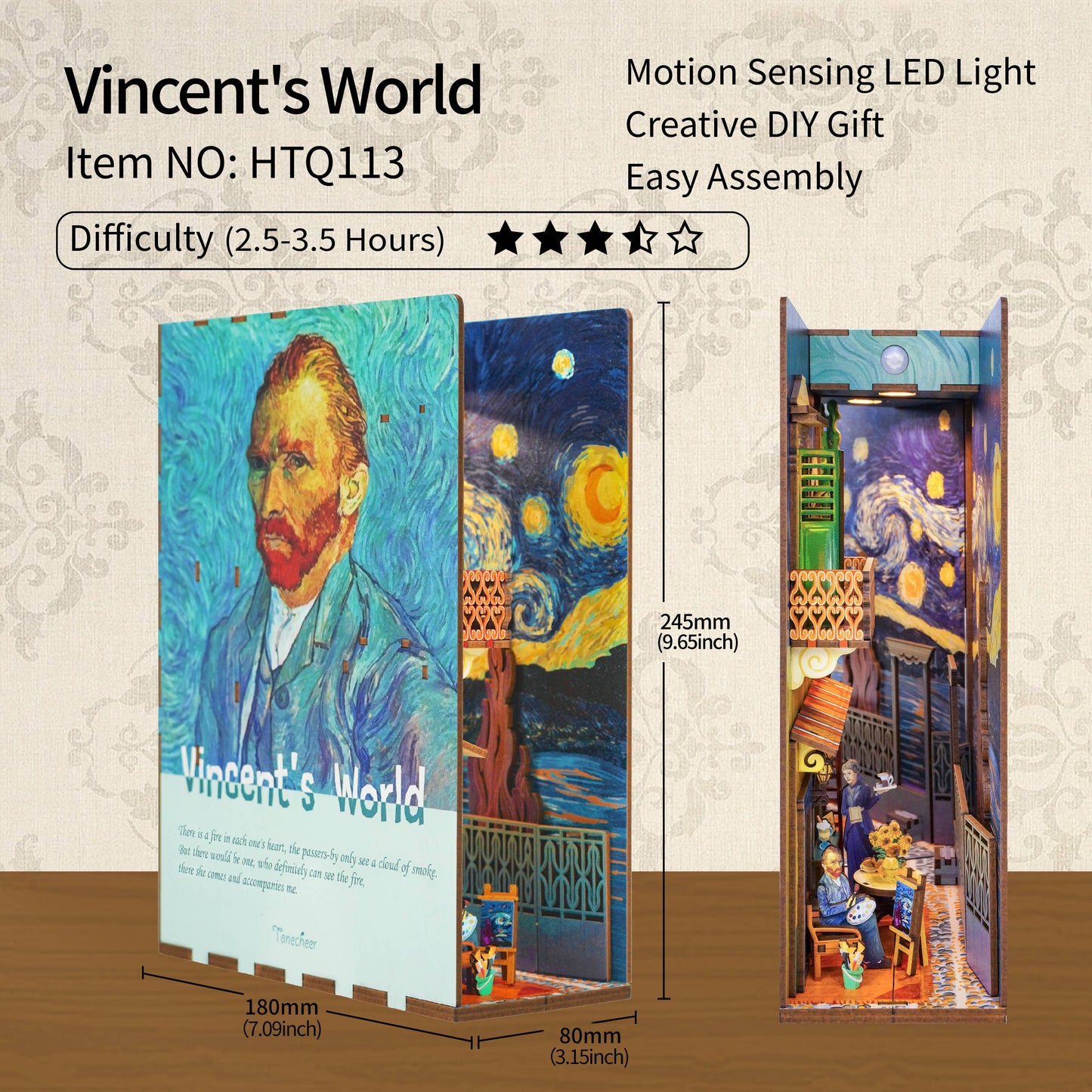 Vincent's World- DIY Book Nook Kit