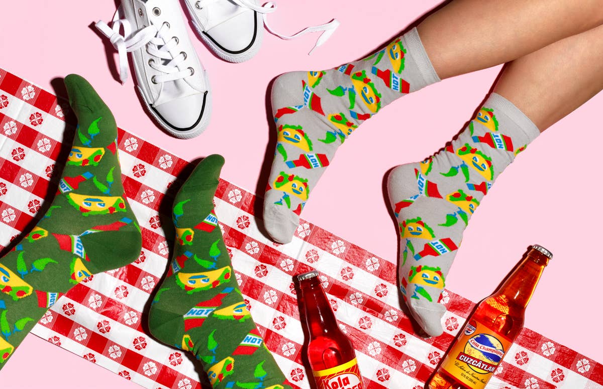 Taco - Large Crew Socks - Foodie Gift