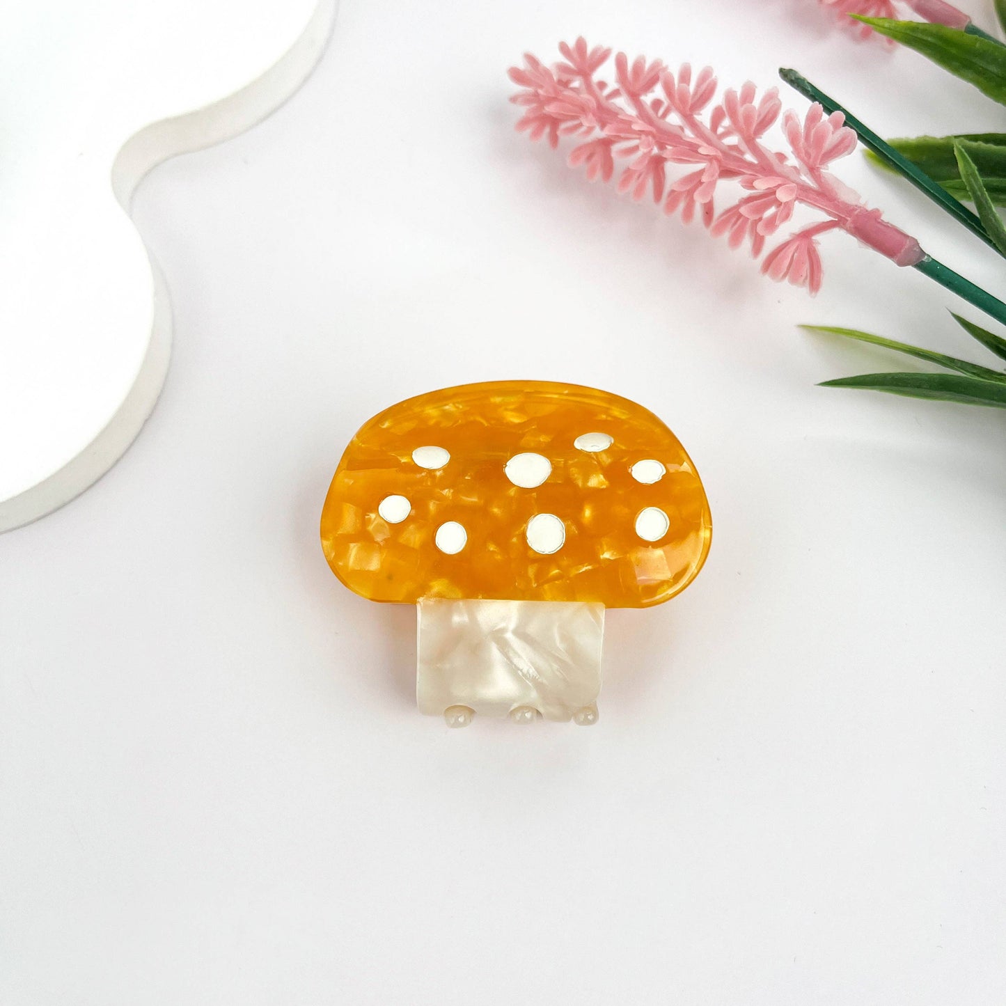 Mushroom Plant Acetate Hair Claw Clip