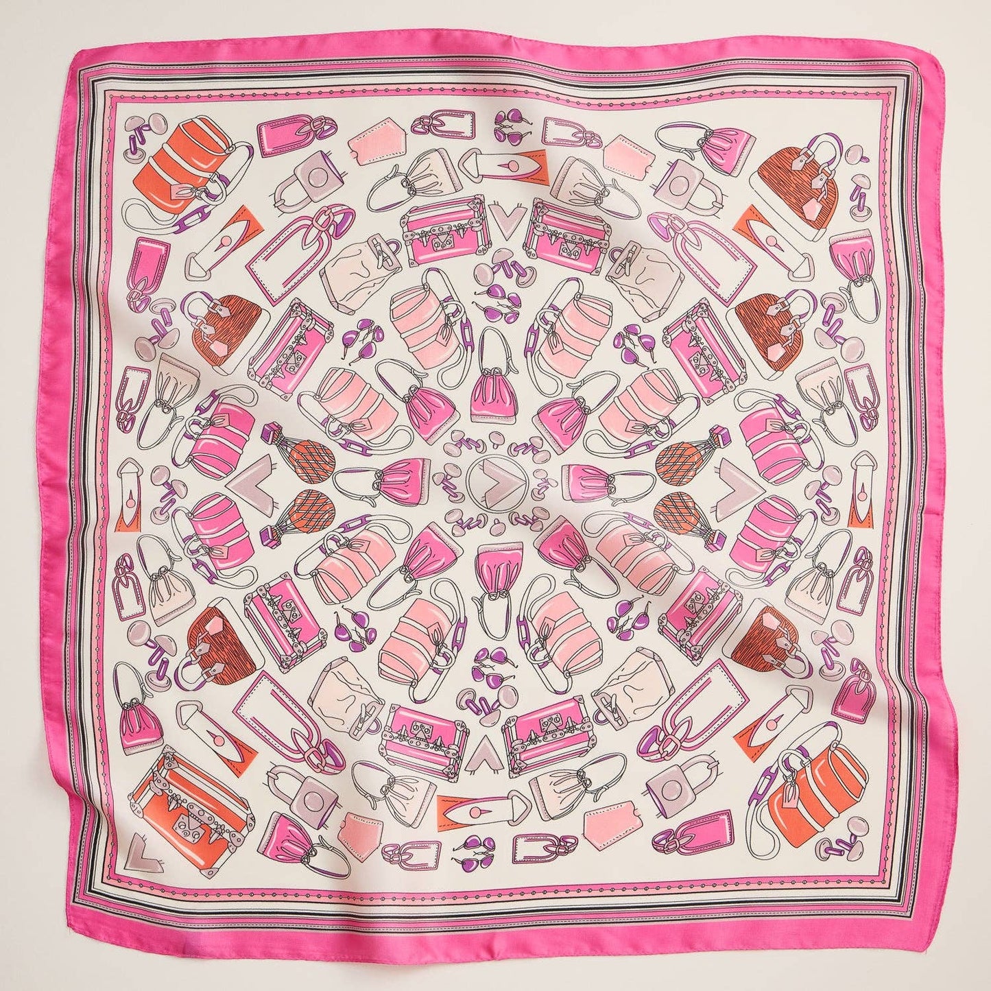 Chic Fashion-Inspired Square Silk Texture Scarf