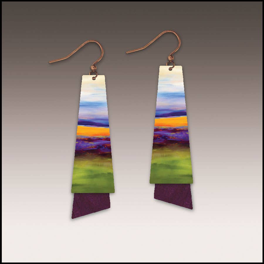 Multicolor Horizon Abstract Flutter Layer Handmade Earrings