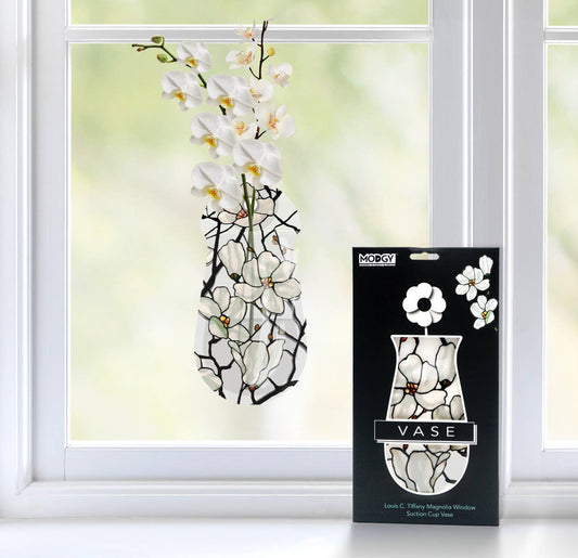 Louis C Tiffany Magnolia-Window Suction Cup Vase