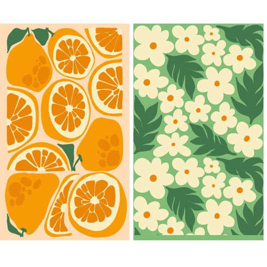 ORANGES - 18" x 30" Waffle weave towel