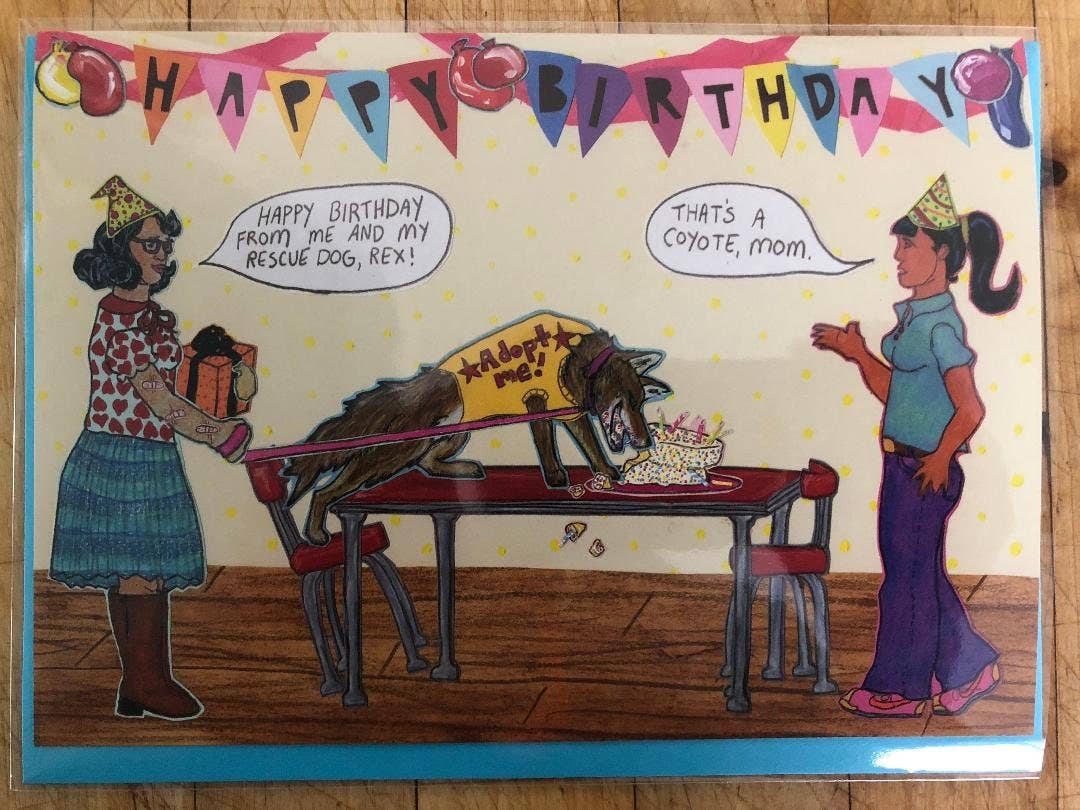 Coyote Birthday Card