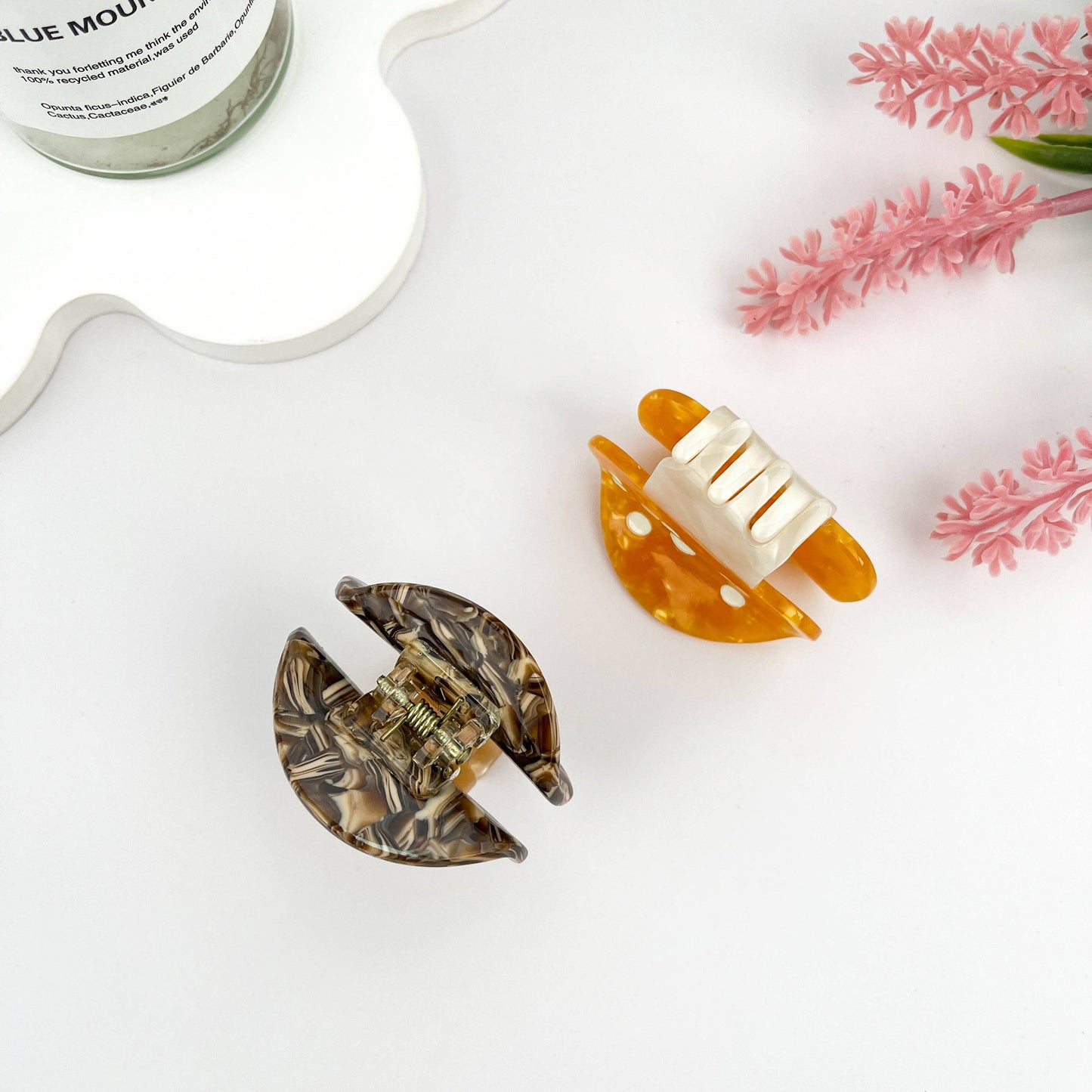 Mushroom Plant Acetate Hair Claw Clip