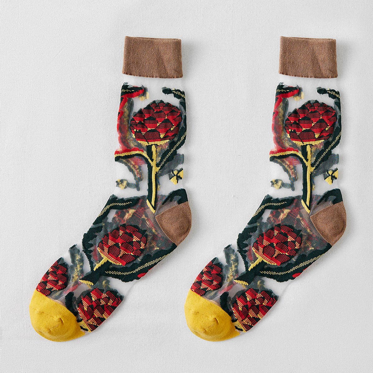 Rufia - Floral Pattern Summer Socks