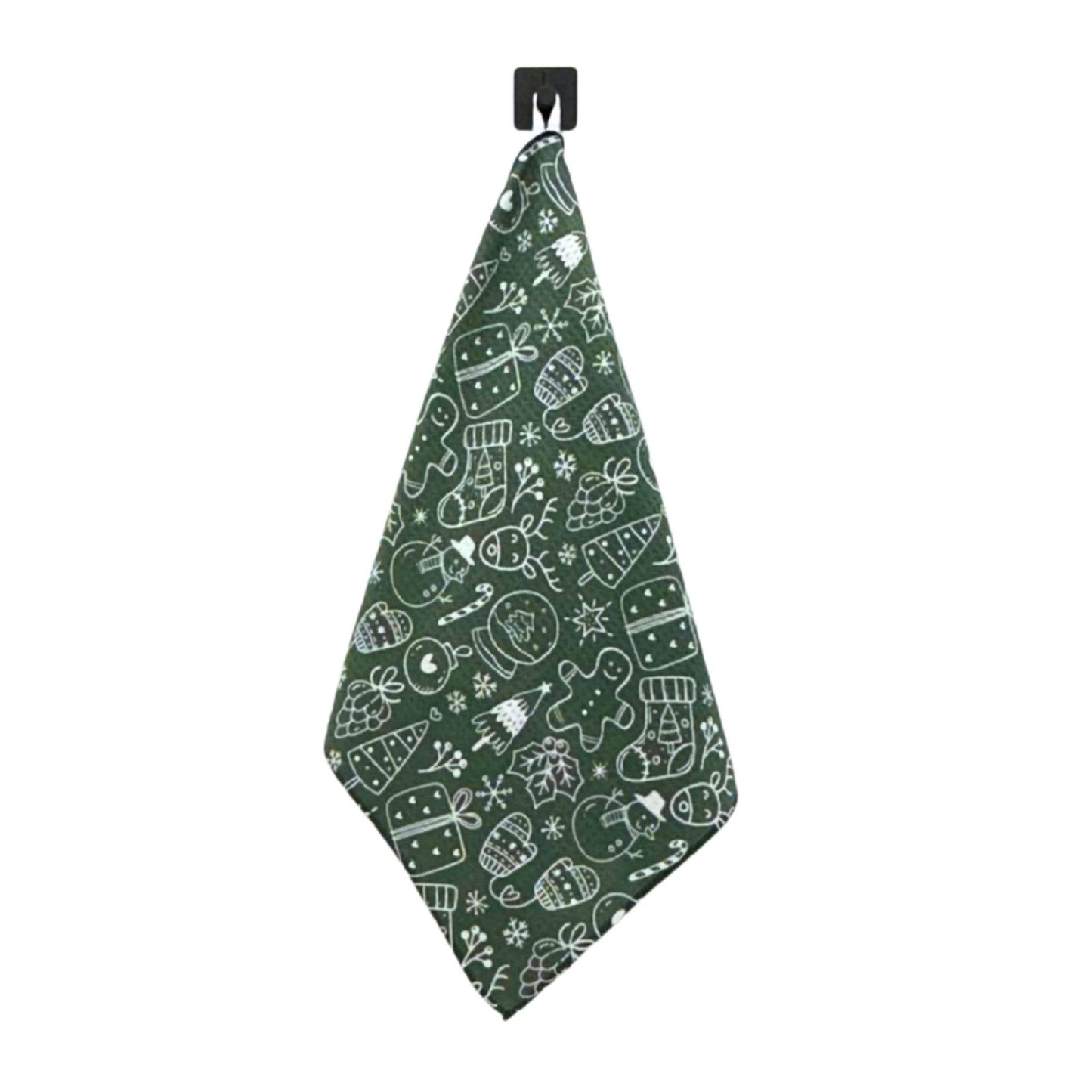 Christmas Collage - Holiday Decorations Waffle Tea Towels