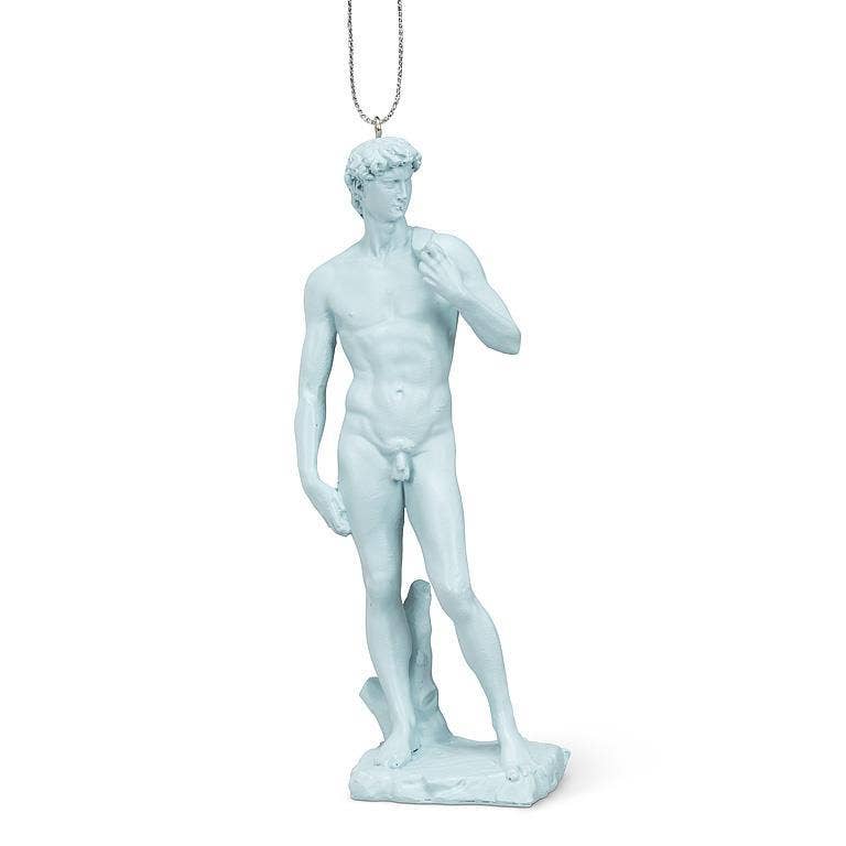 David Statue Ornament-Light Blue