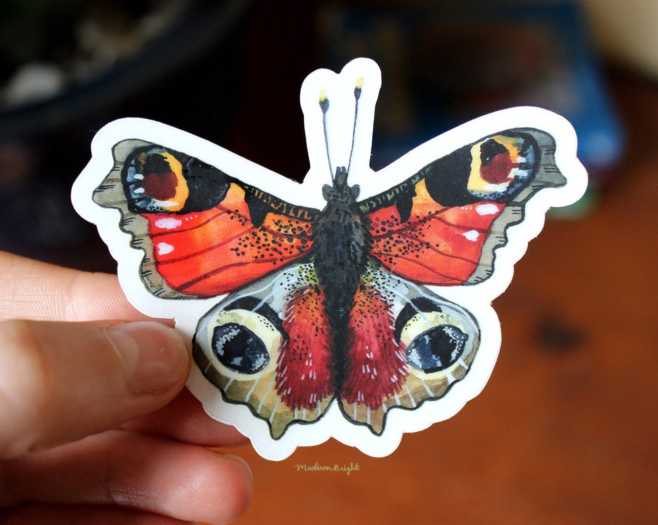 Peacock Butterfly Sticker