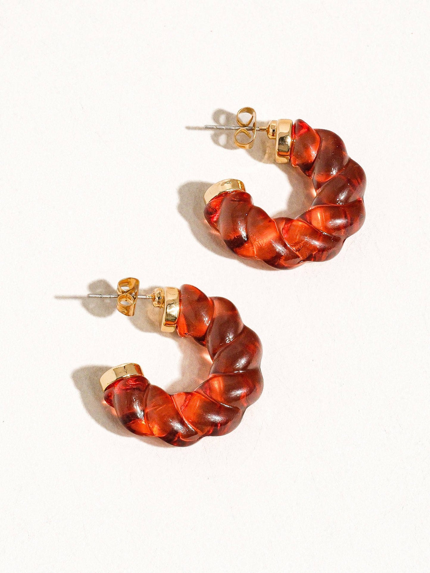 Ruby Summer Braided C-Hoop Earring