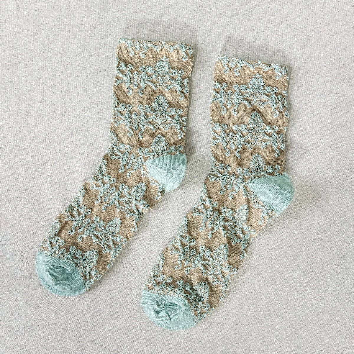 Rufia - Retro Embossed Women's Socks