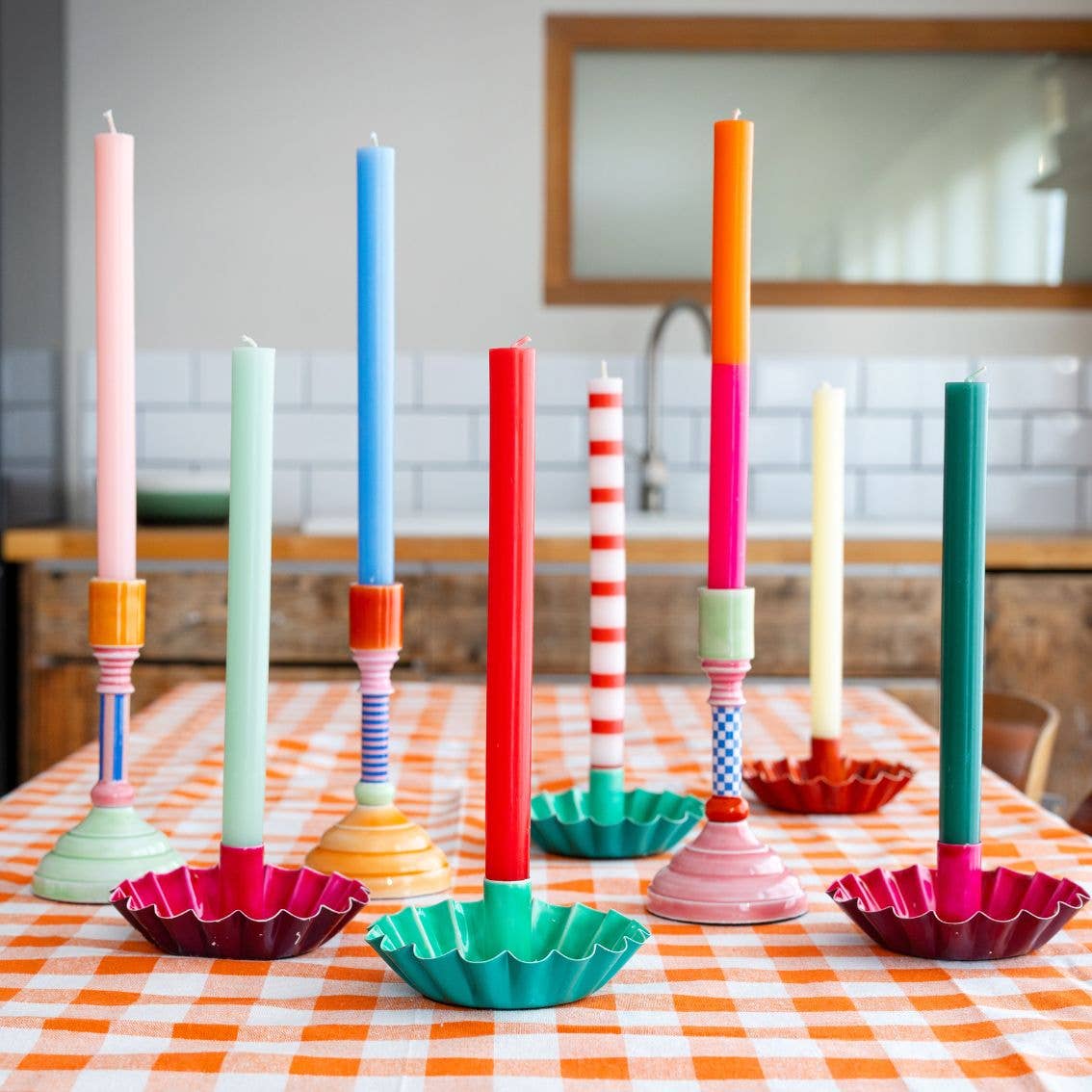 Pink Dinner Candles