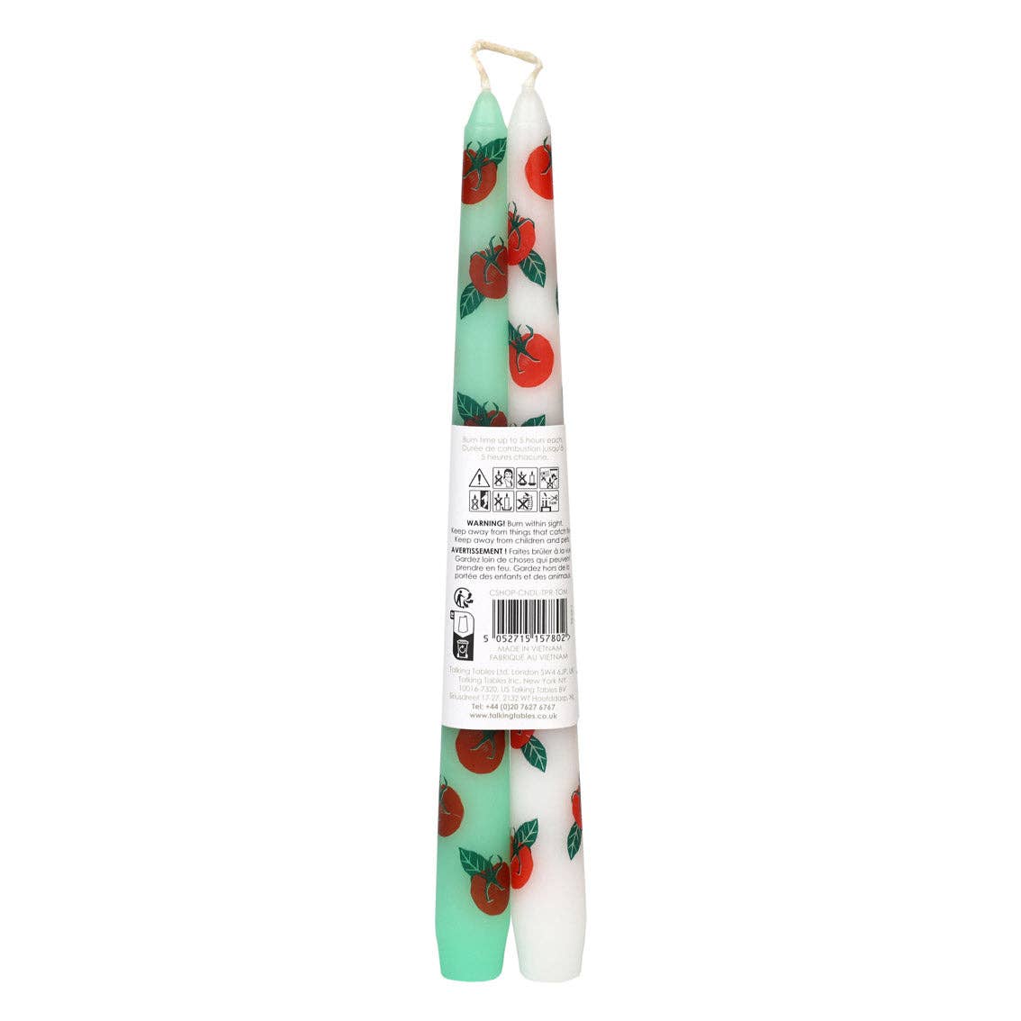 Tomato Taper Dinner Candles 2 Pack