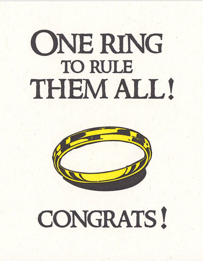 One Ring Greeting Card