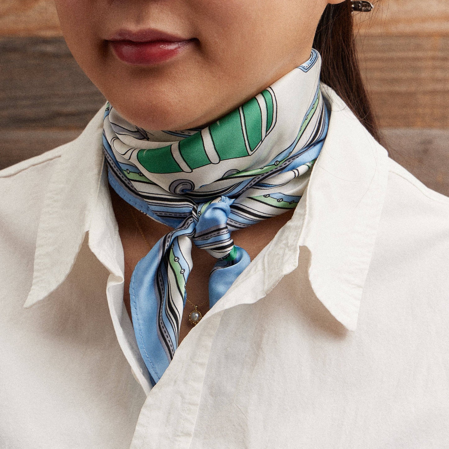 Chic Fashion-Inspired Square Silk Texture Scarf
