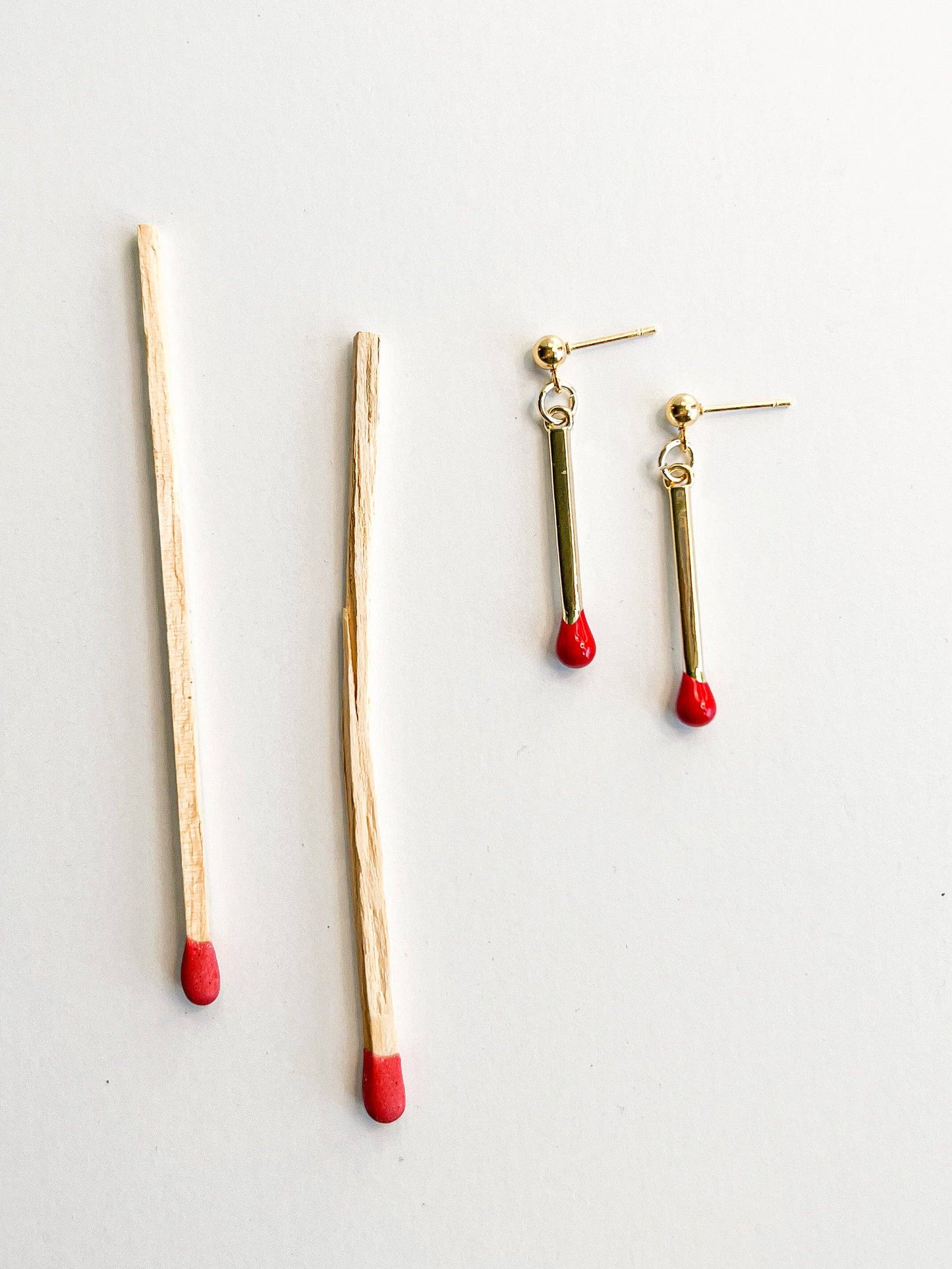 Matchstick Earrings