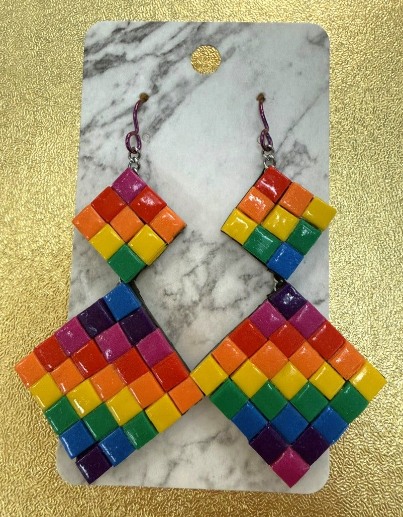 Happy Pride earrings by Jayce Thoyre