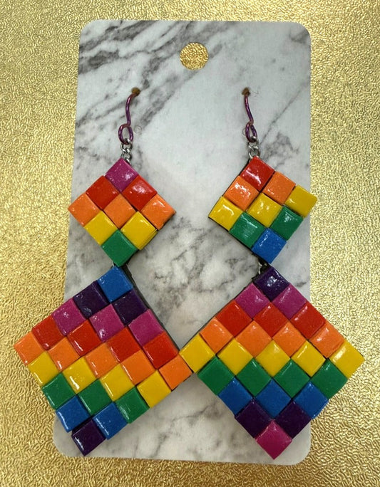 Happy Pride earrings by Jayce Thoyre