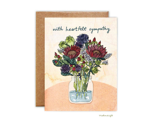 With Heartfelt Sympathy Greeting Card