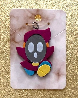 Shy Guy Magenta pendant by Jayce Thoyre