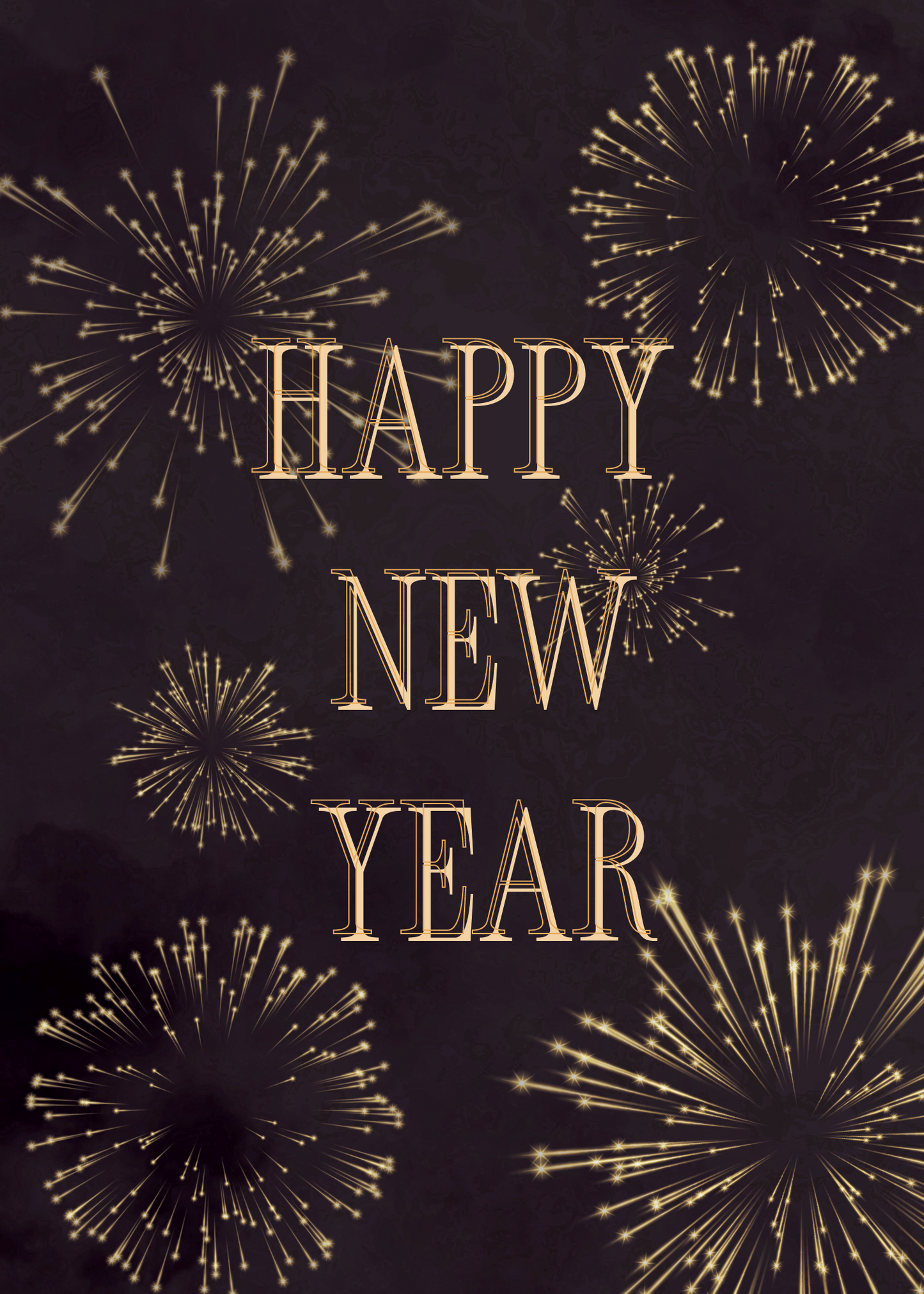 New Year Fireworks Greeting Card