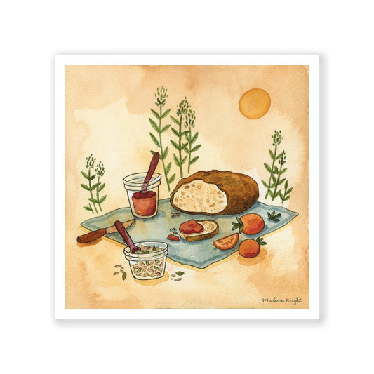 Picnic Time Art Print 6x6