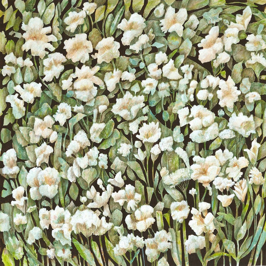 White and Green in Motion Art Card