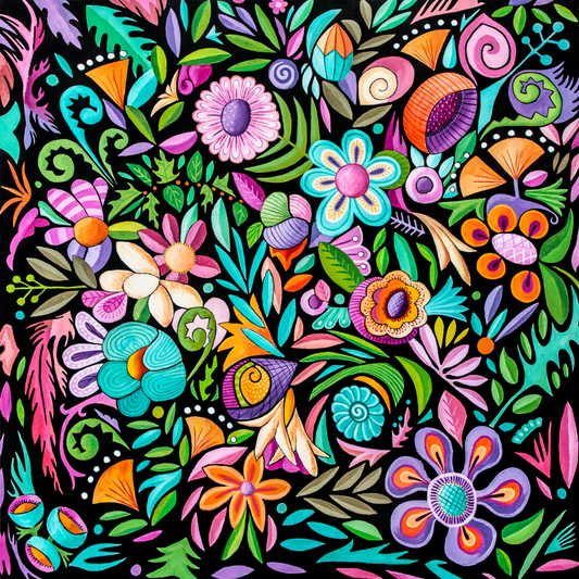 Fun Flowers Art Card