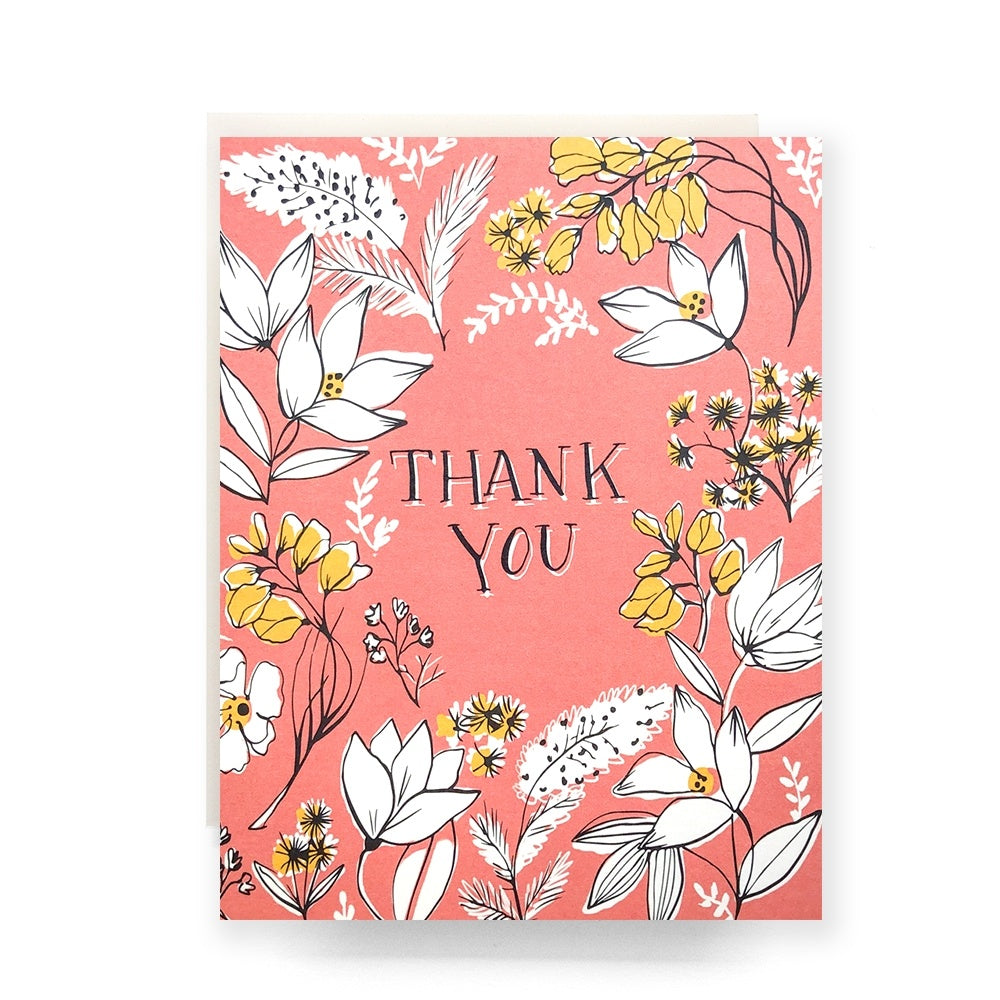 Floral Toile Thank You, Boxed Set of 8