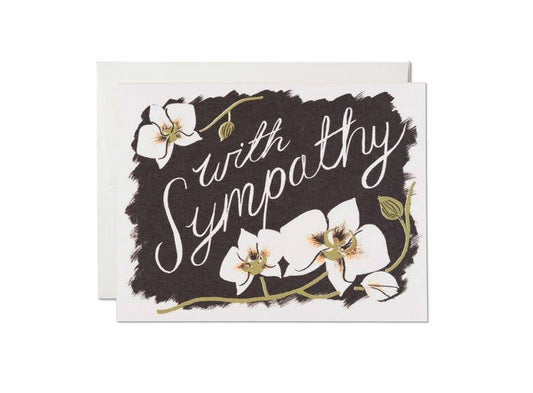 Sympathy Orchids sympathy greeting card