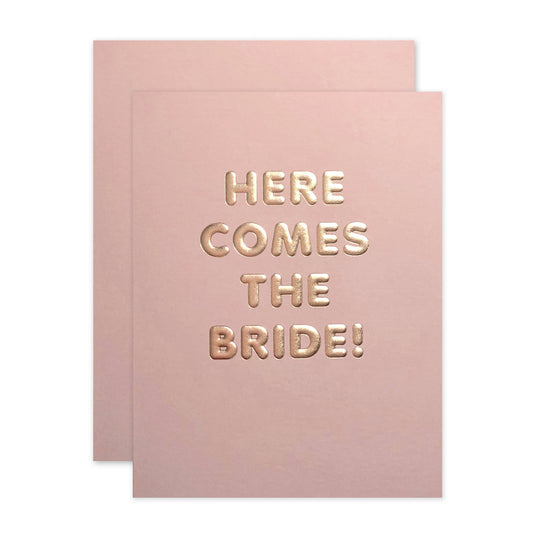 Here Comes the Bride Wedding Card