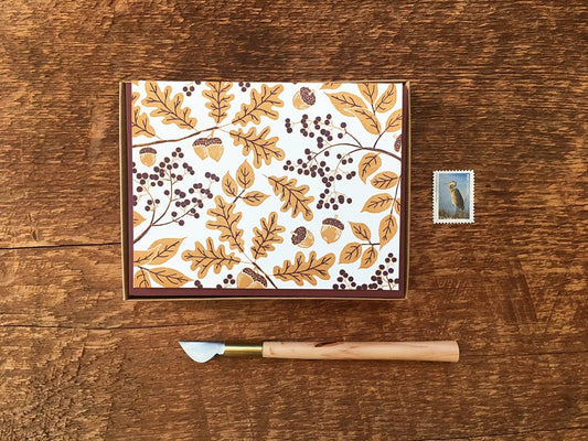 Golden Acorns Card Box Set