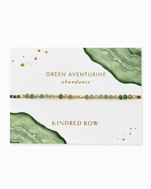 ABUNDANCE Green Aventurine Healing Gemstone Stacking Bracelet