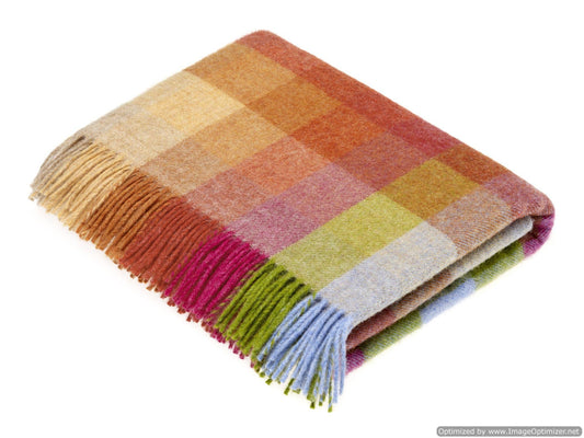 Pure New Wool - Harlequin - Sunshine - Throw Blanket