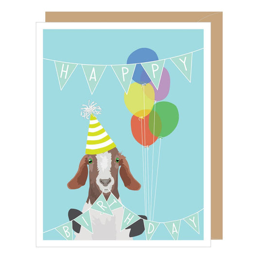 Hungry Goat Birthday Card
