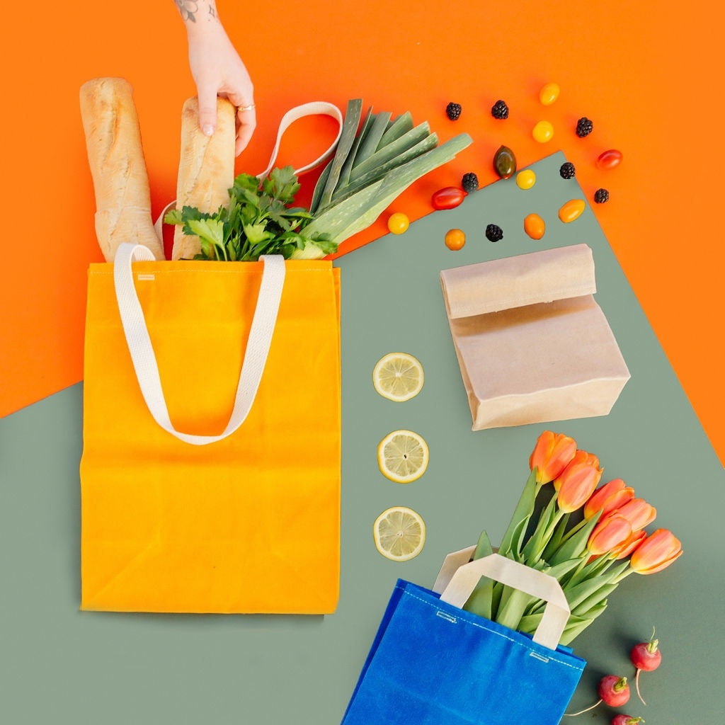 Eco-Friendly Grocery Tote, Sunshine Yellow