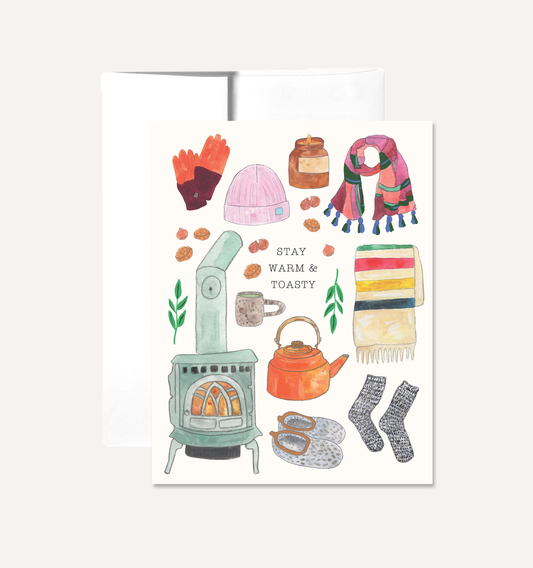 Stay Warm and Toasty Greeting Card