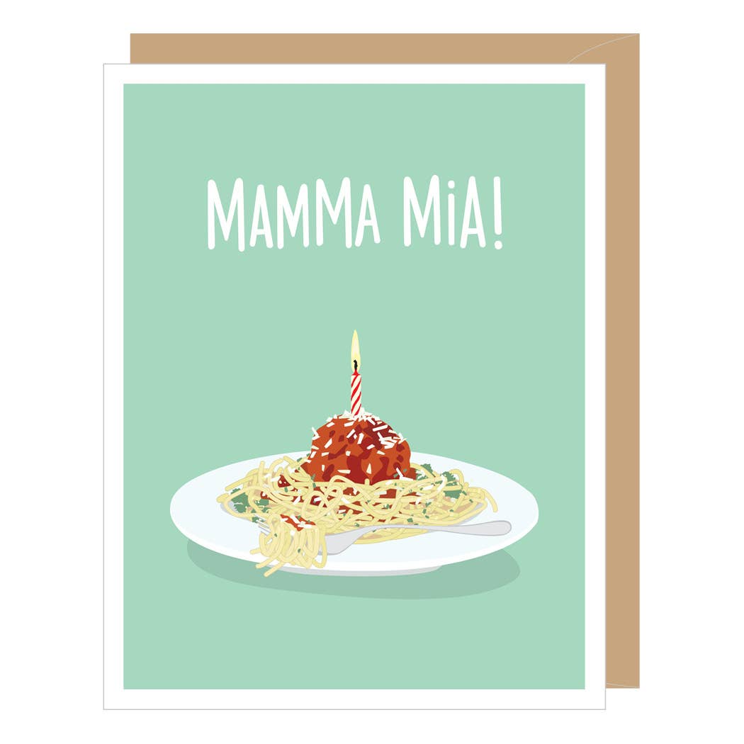 Meatball Mamma Mia Birthday Card