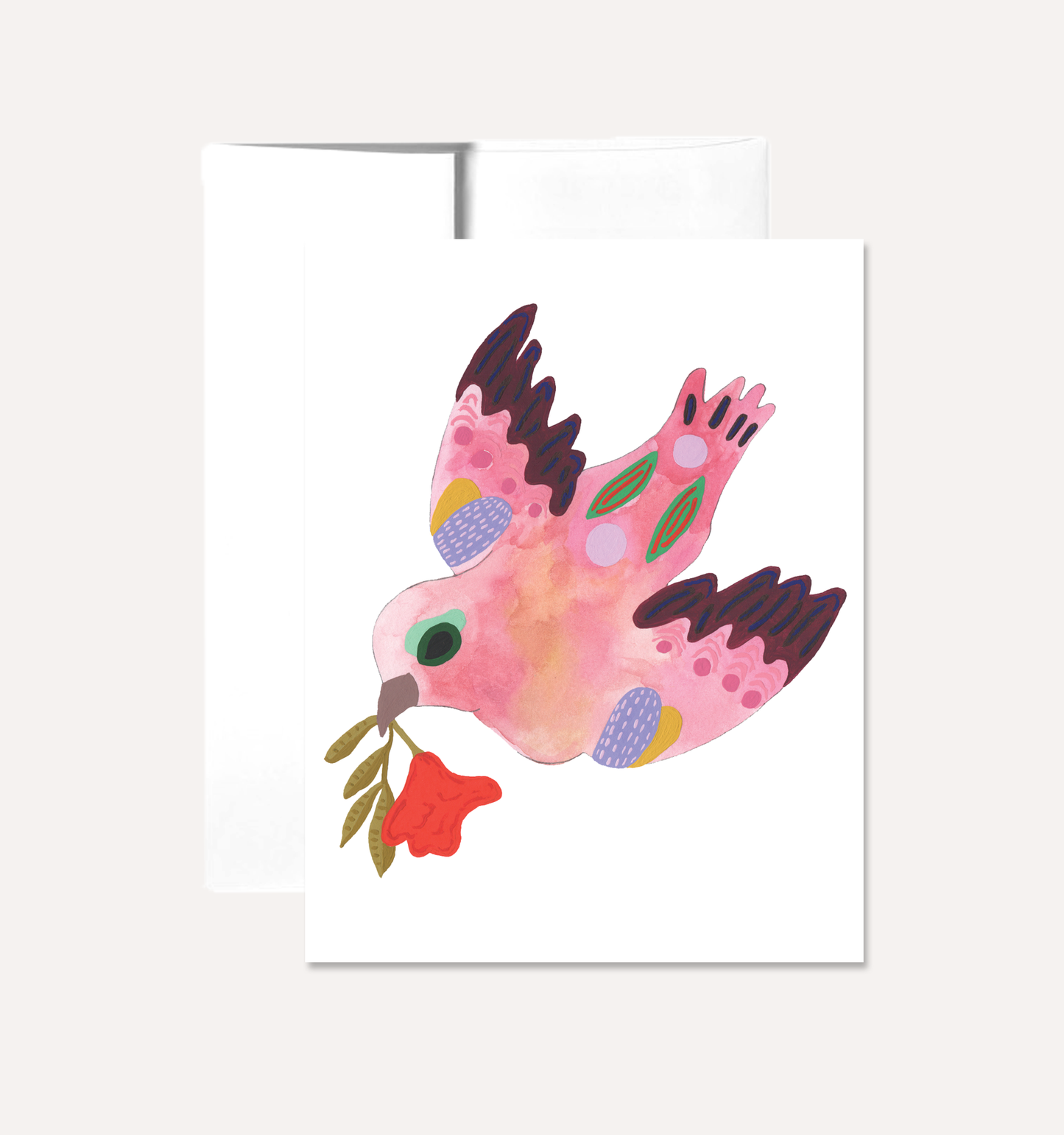 Pink Dove Greeting Card