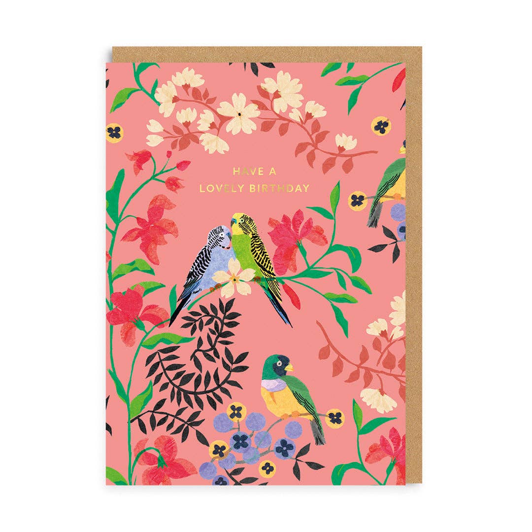 Cath Kidston Lovely Birthday Summer Birds Greeting Card