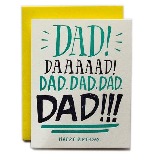Dad Yelling Birthday Card