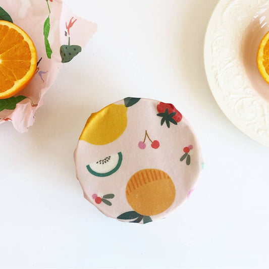 Reusable Beeswax Food Wrap in Fruit Punch