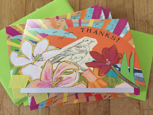 Thanks Sketch Bird Boxed Note Cards