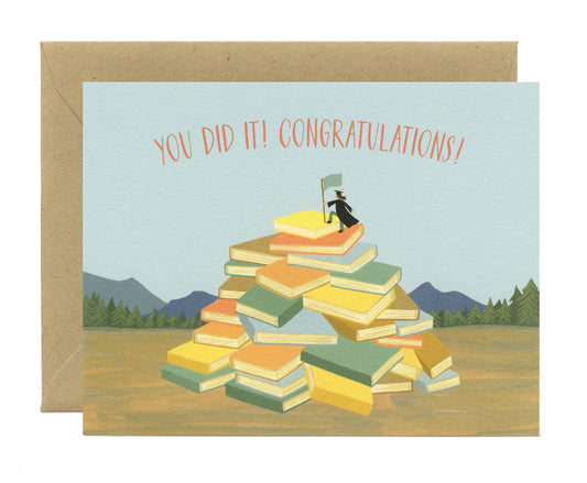 Book Mountain Graduation Congrats Card